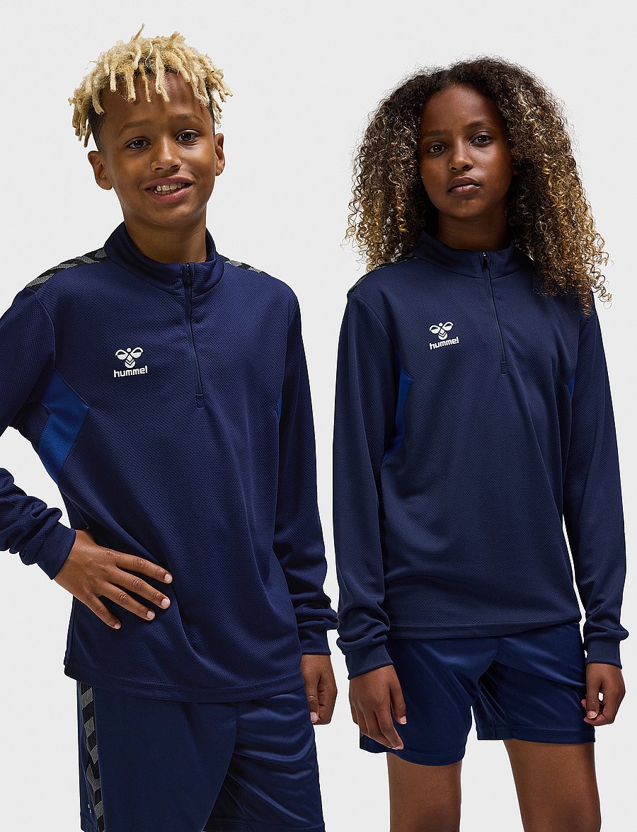 Hummel - hmlAUTHENTIC HALF ZIP SWEAT KIDS - sweatshirts - marine - 0