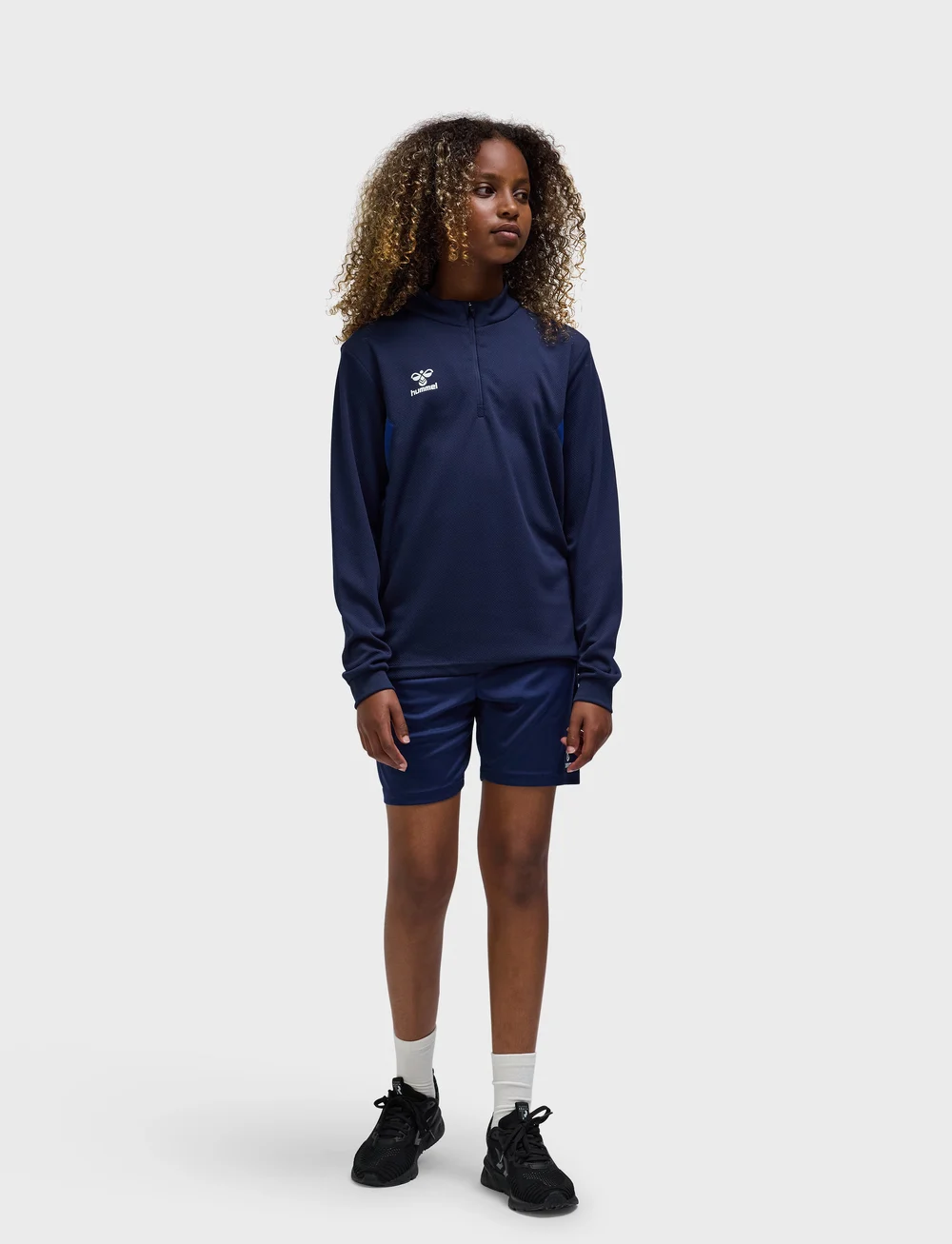 Hummel - hmlAUTHENTIC HALF ZIP SWEAT KIDS - sweatshirts - marine - 3