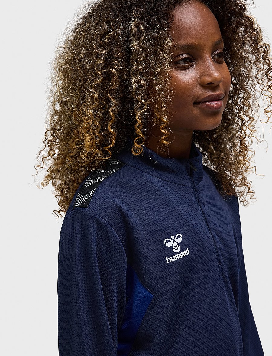 Hummel - hmlAUTHENTIC HALF ZIP SWEAT KIDS - sweatshirts - marine - 4