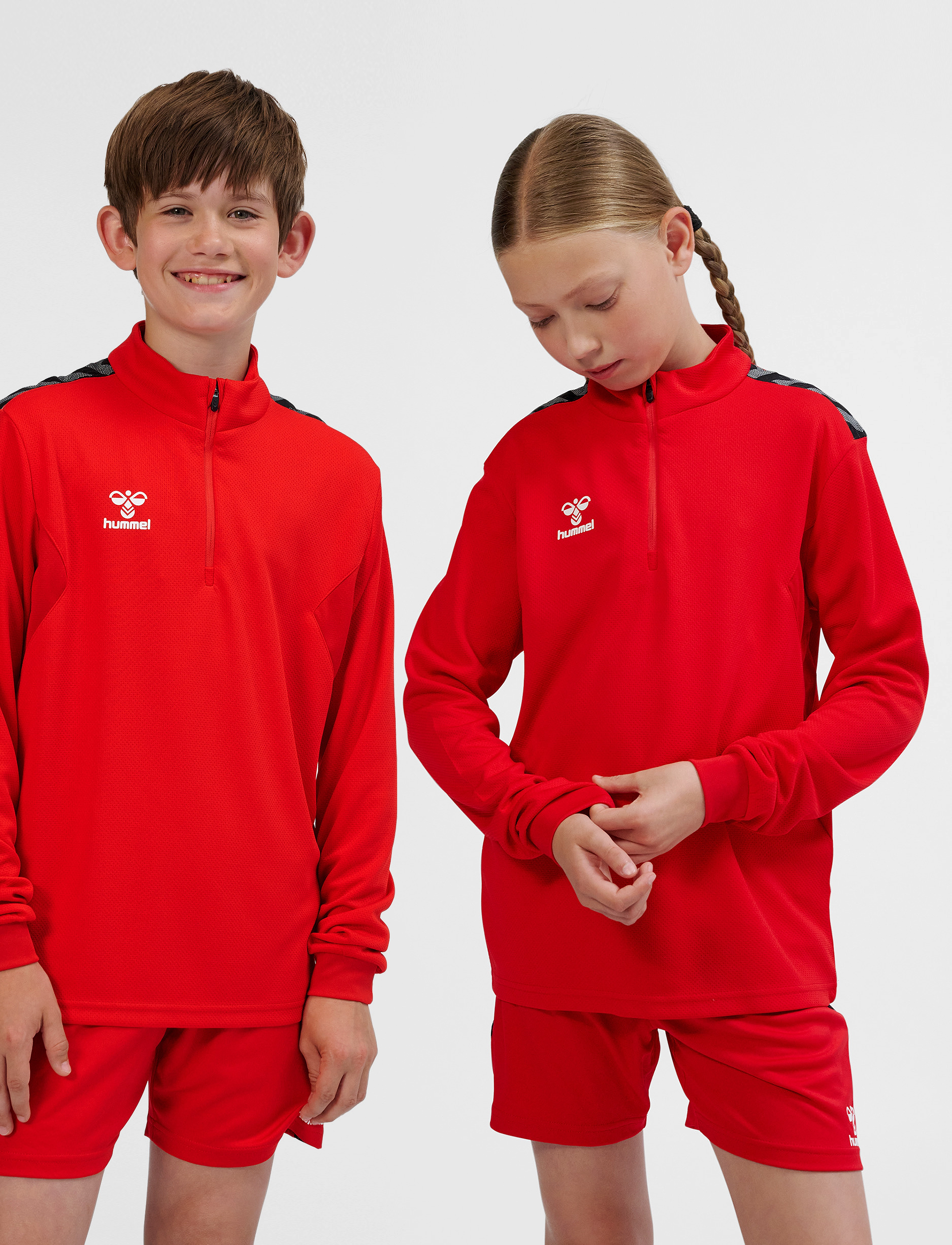 Hummel hmlAUTHENTIC HALF ZIP SWEAT KIDS - Hummel - TRUE RED / red