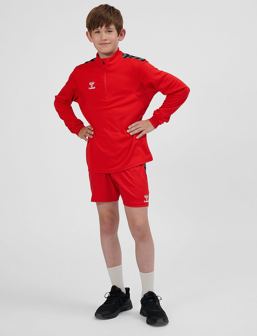 Hummel - hmlAUTHENTIC HALF ZIP SWEAT KIDS - sweatshirts - true red - 3