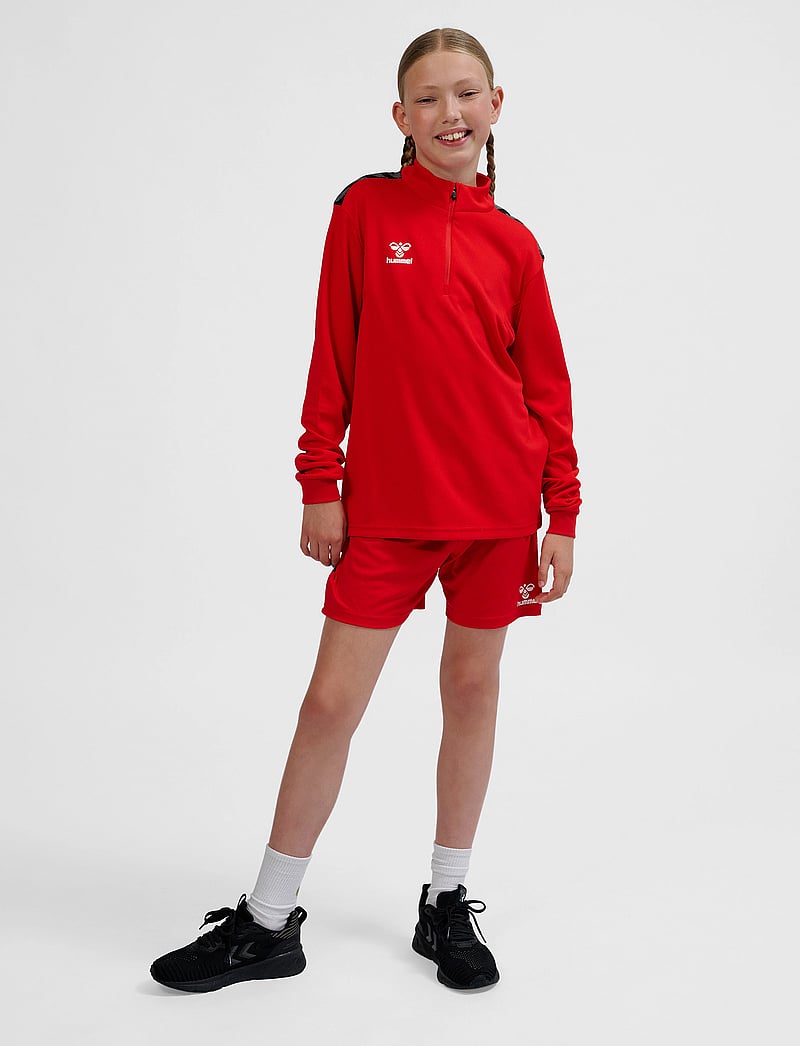 Hummel - hmlAUTHENTIC HALF ZIP SWEAT KIDS - sweatshirts - true red - 4
