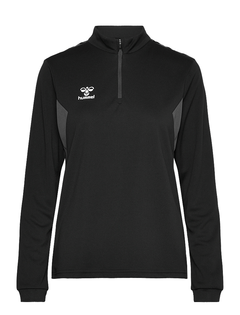 Hummel - hmlAUTHENTIC HALF ZIP SWEAT WOMAN - Överdelar - black - 0