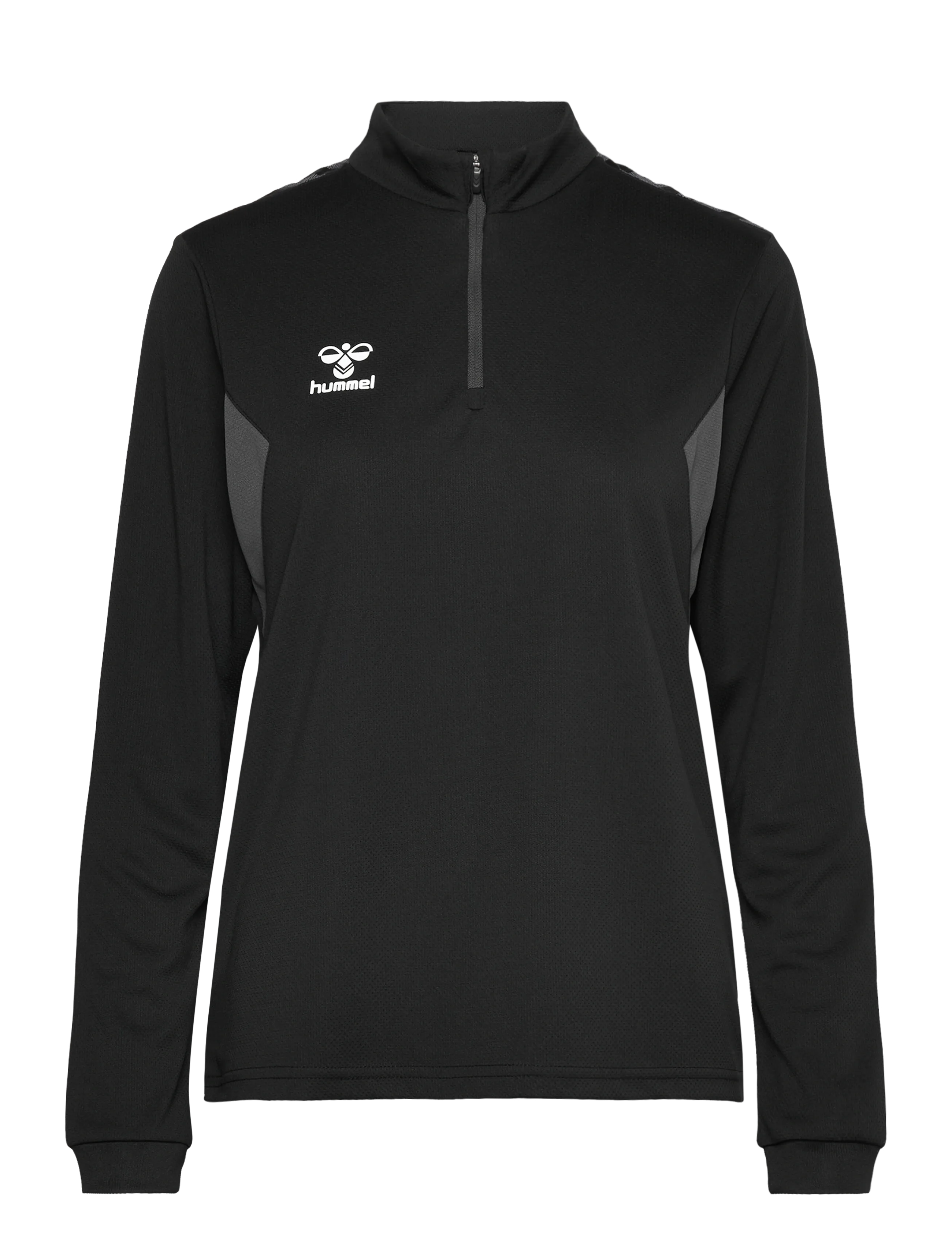 Hummel hmlAUTHENTIC HALF ZIP SWEAT WOMAN - Oberteile - BLACK / black