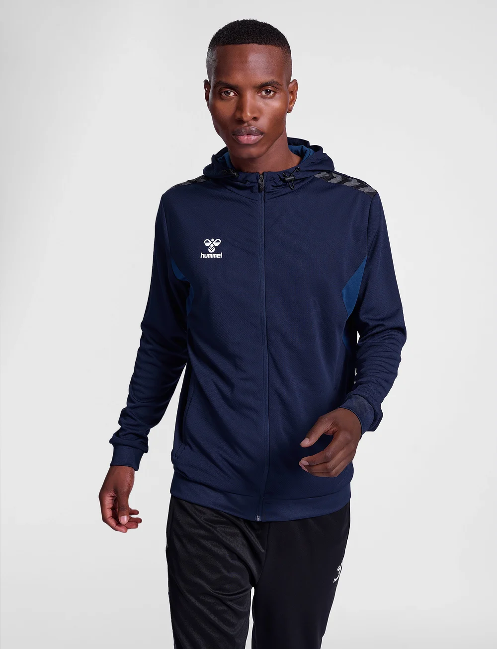 Hummel - hmlAUTHENTIC PL ZIP HOODIE - oberteile - marine - 0