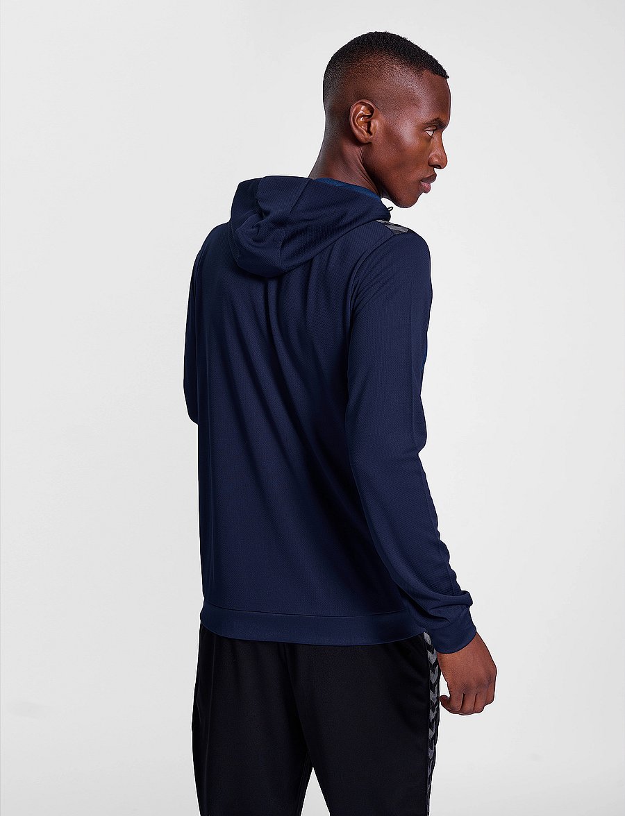 Hummel - hmlAUTHENTIC PL ZIP HOODIE - kapuzenpullover - marine - 4
