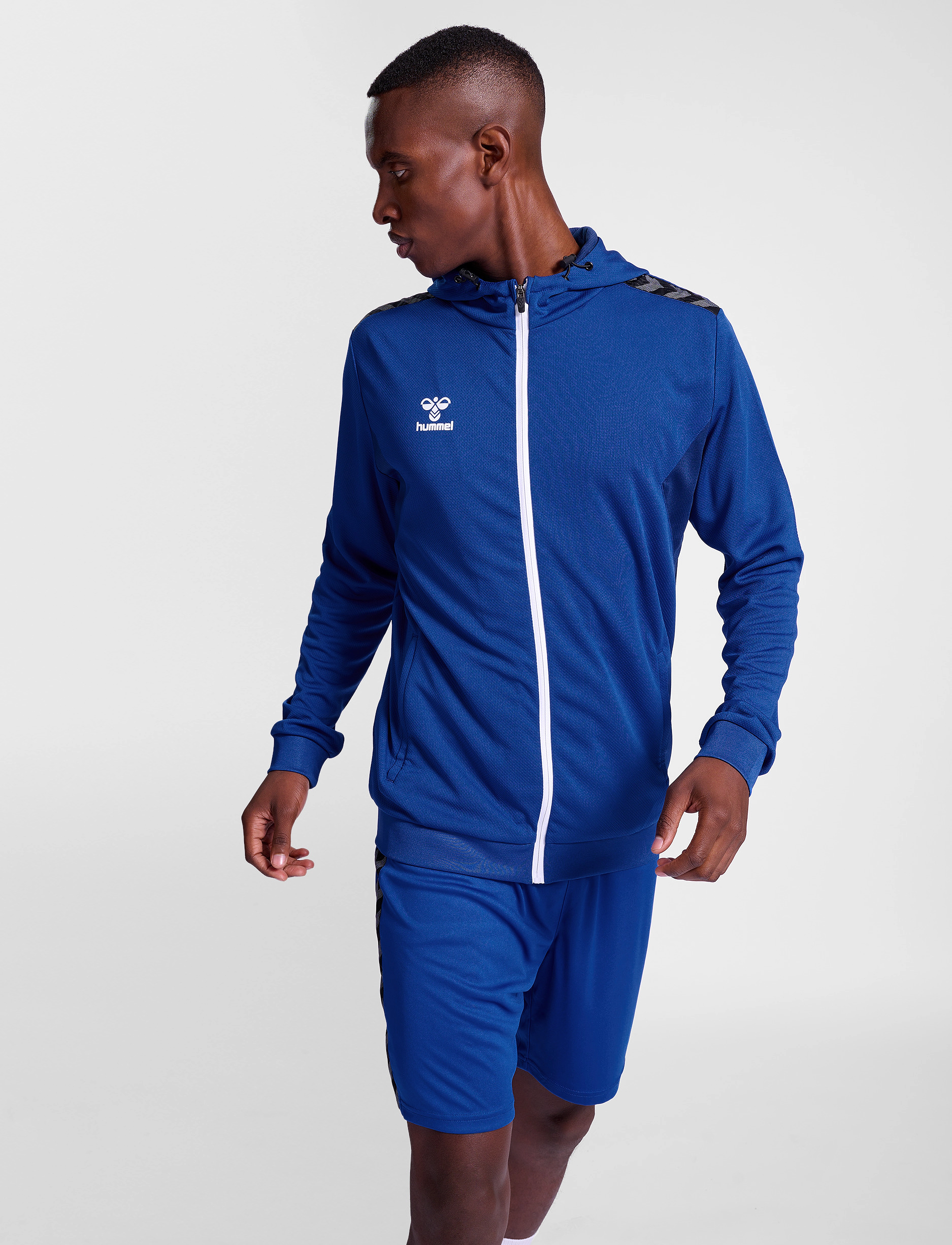 Hummel Hmlauthentic Pl Zip Hoodie, XL, Blue, Sport Sweatshirts & Hoodies > Sport Hoodies, Herre
