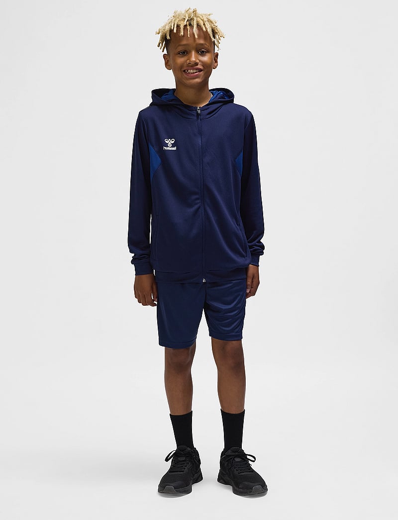 Hummel - hmlAUTHENTIC PL ZIP HOODIE KIDS - huvtröjor - marine - 0