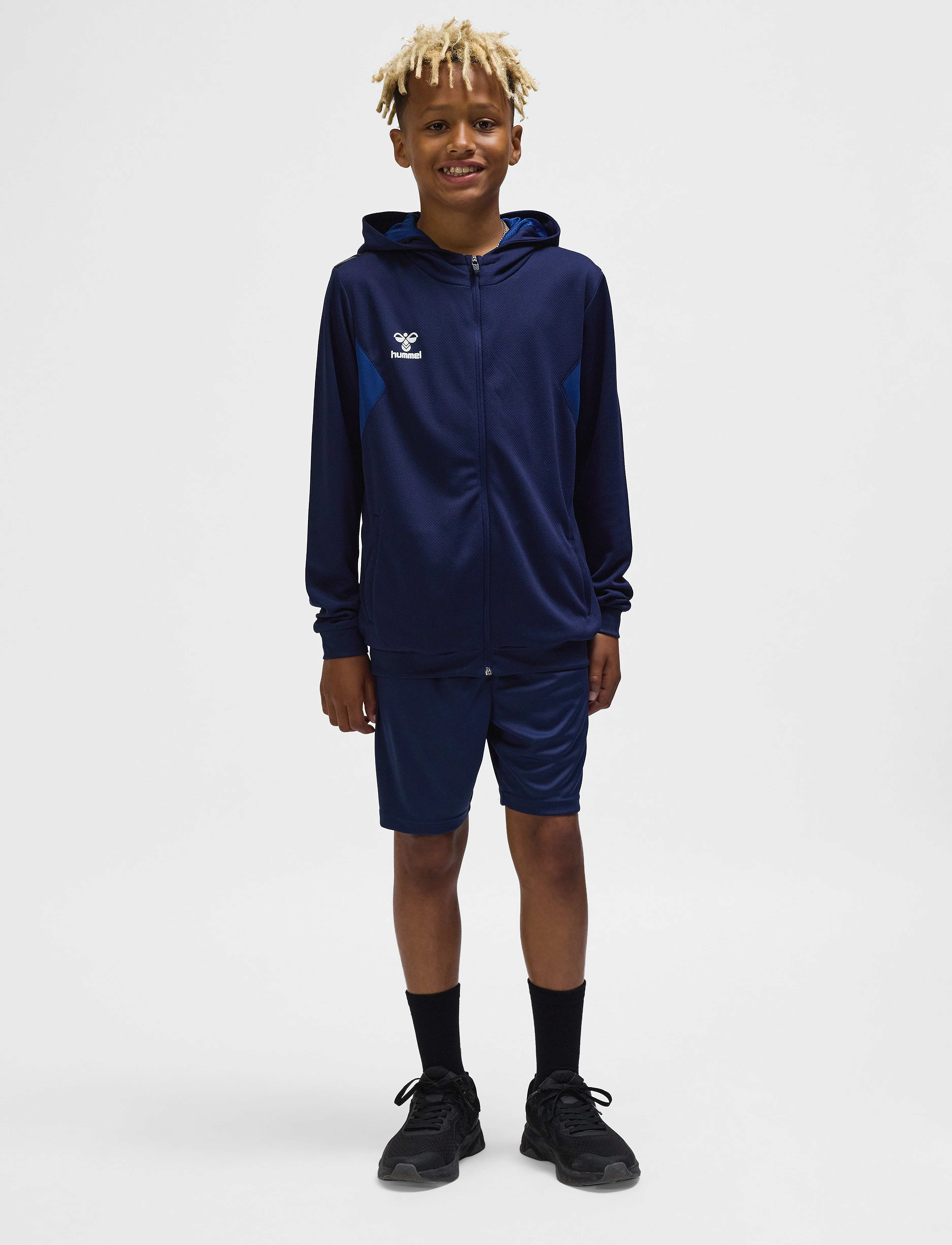 Hummel hmlAUTHENTIC PL ZIP HOODIE KIDS - Hummel - MARINE / blue