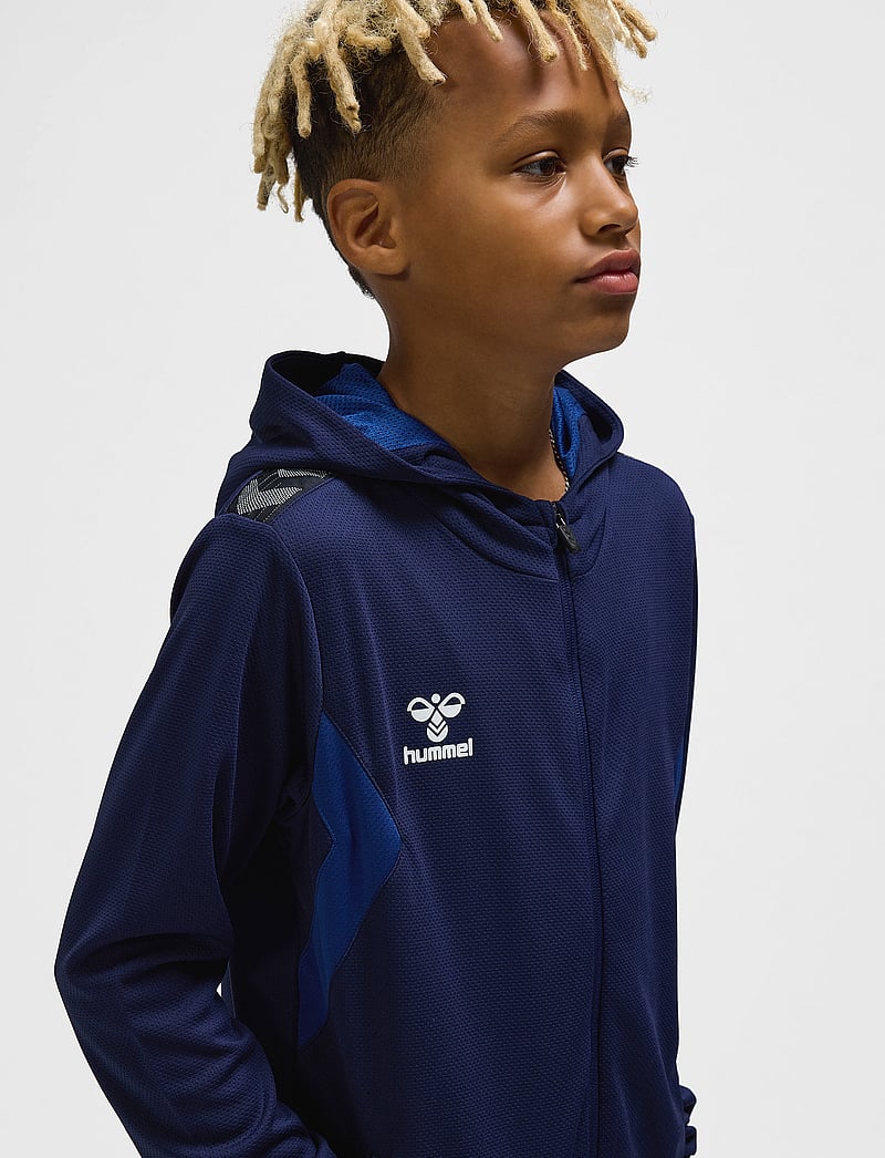 Hummel - hmlAUTHENTIC PL ZIP HOODIE KIDS - huvtröjor - marine - 3