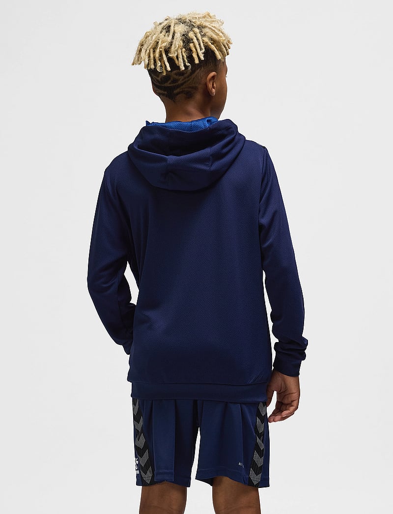 Hummel - hmlAUTHENTIC PL ZIP HOODIE KIDS - huvtröjor - marine - 4