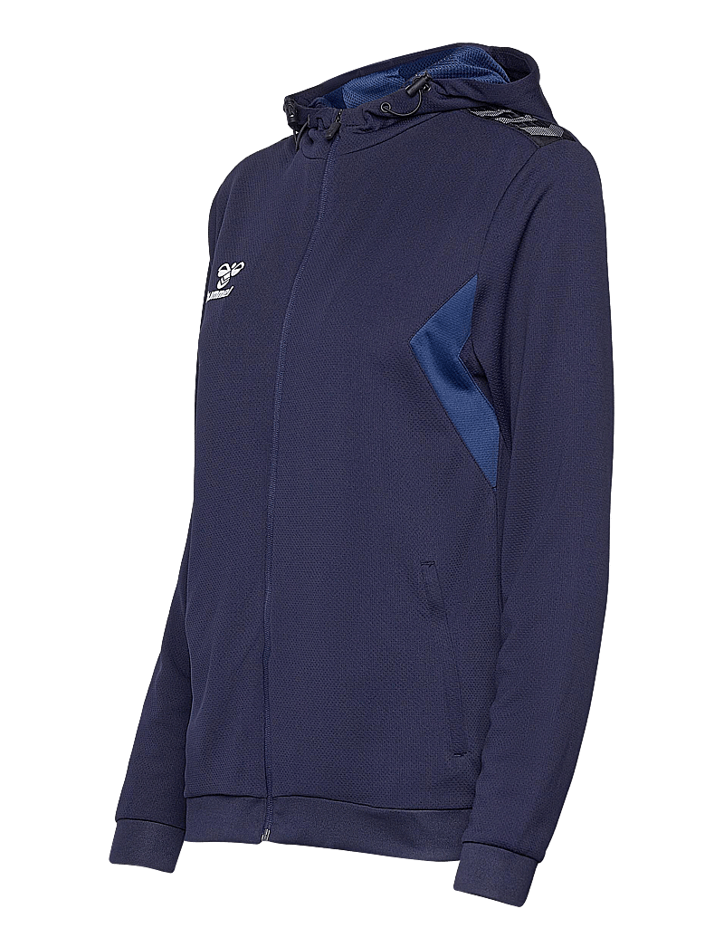 Hummel - hmlAUTHENTIC PL ZIP HOODIE WOMAN - kapuutsiga dressipluusid - marine - 3