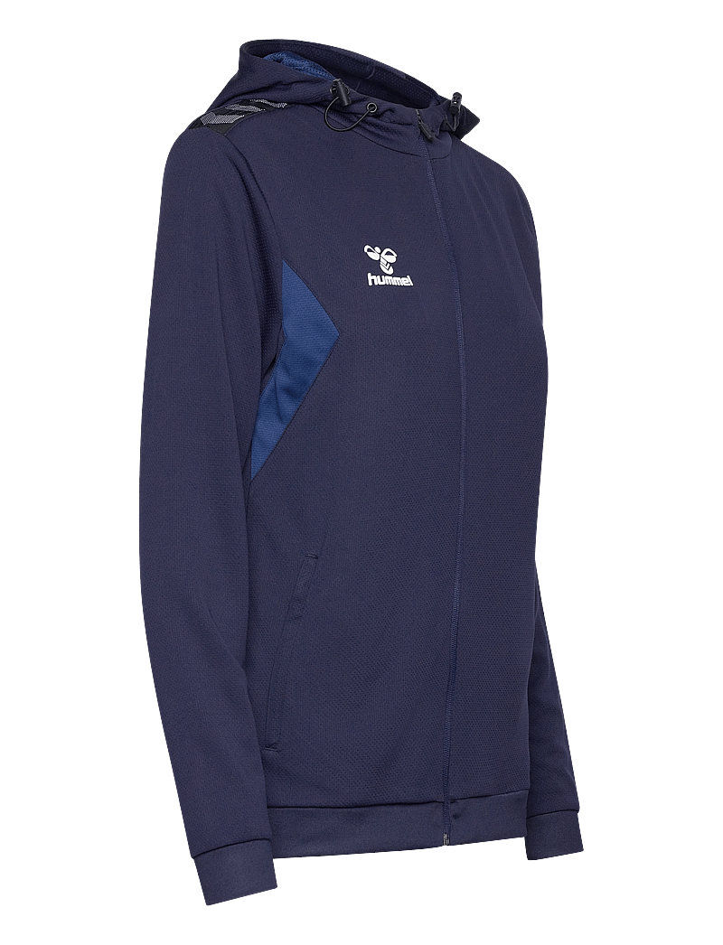 Hummel - hmlAUTHENTIC PL ZIP HOODIE WOMAN - kapuutsiga dressipluusid - marine - 4