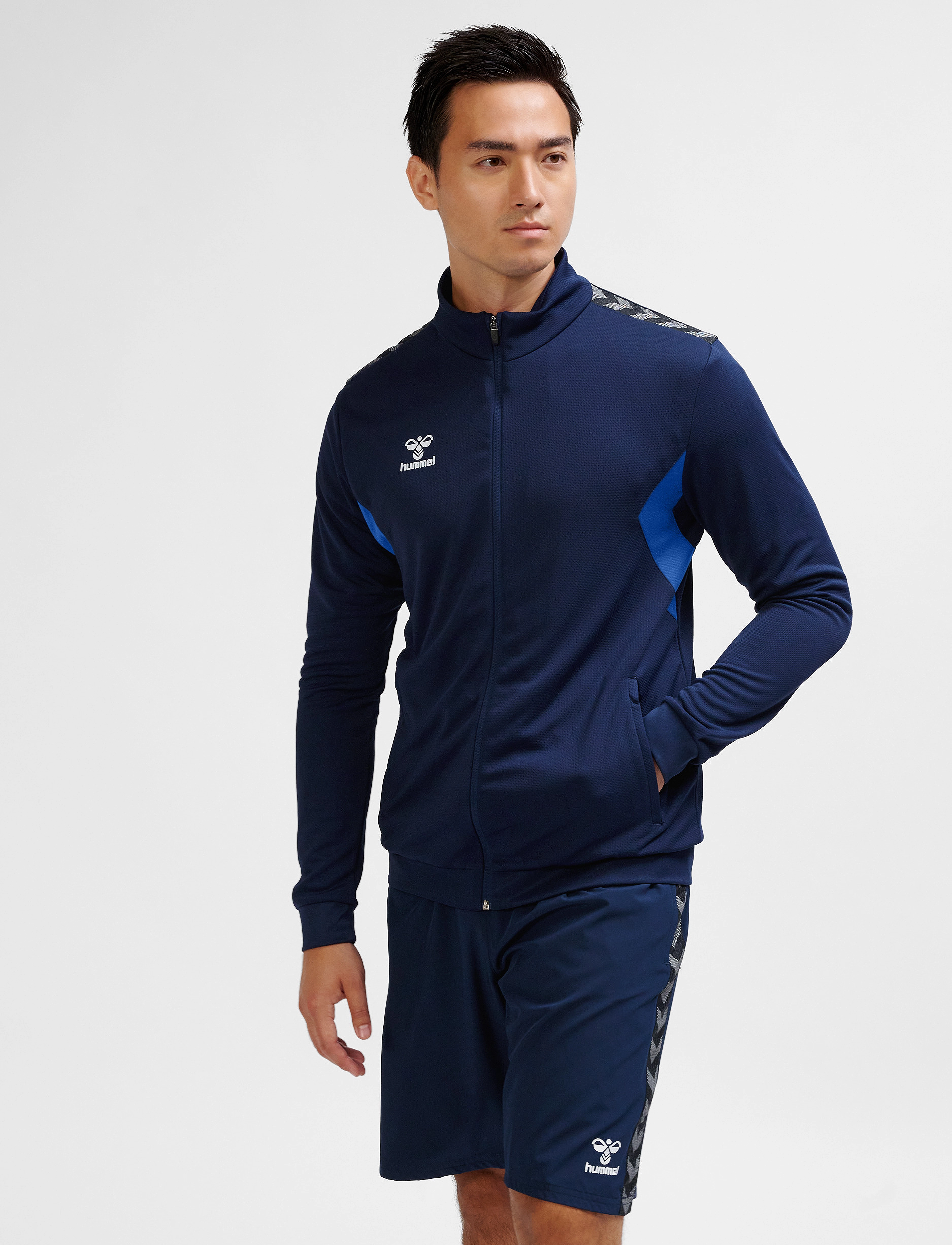 Hummel Hmlauthentic Pl Zip Jacket, M, Navy, Sport Jackets > Sport Training Jackets, Herre