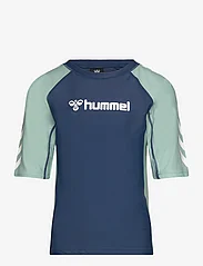 Hummel - hmlFIJI SWIM TEE - kortärmade t-shirts - dark denim - 0