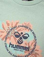 Hummel - hmlFLOWI DRESS S/S - sukienki codzienne z krótkim rękawem - surf spray - 2