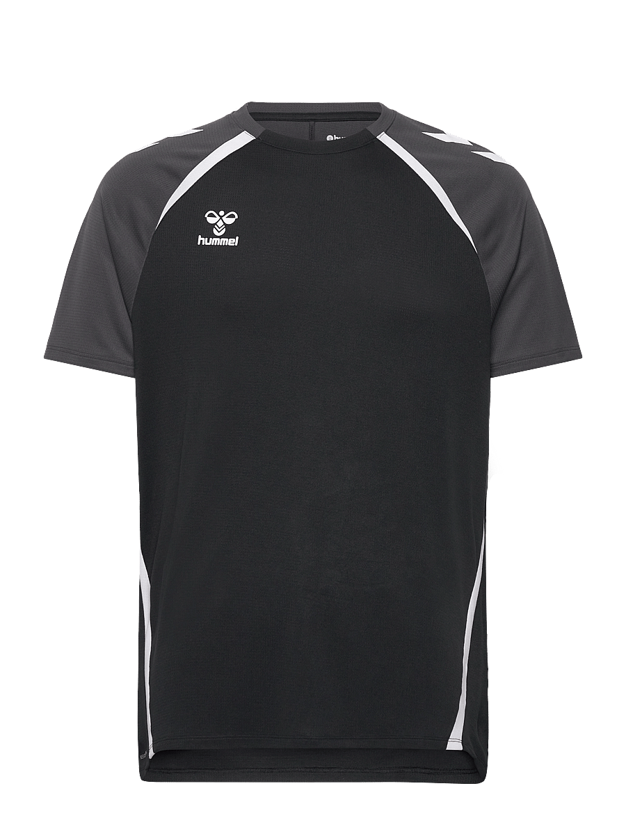 Hummel - hmlLEAD 2.0 JERSEY S/S - t-shirts - black/asphalt - 0