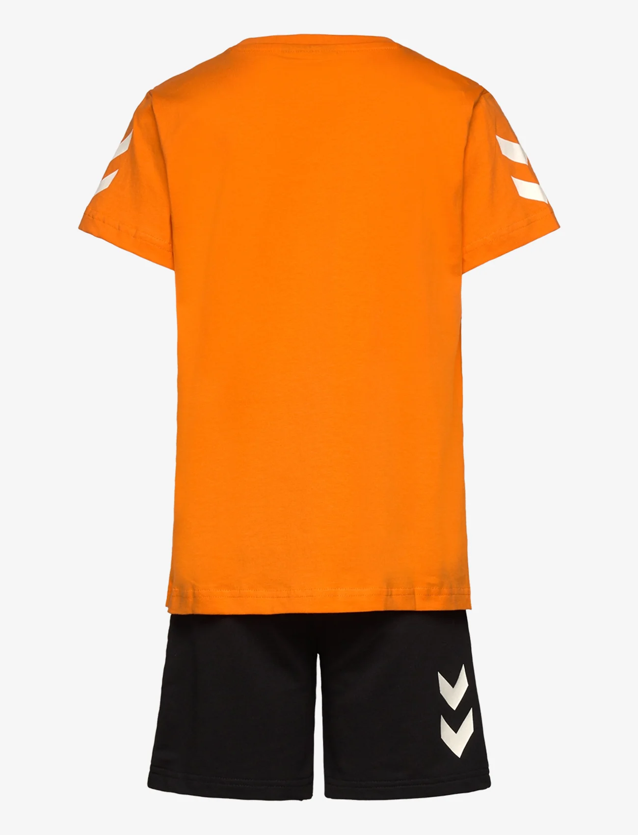 Hummel - hmlNOVET SHORTS SET - sett med kortermede t-skjorter - persimmon orange - 1