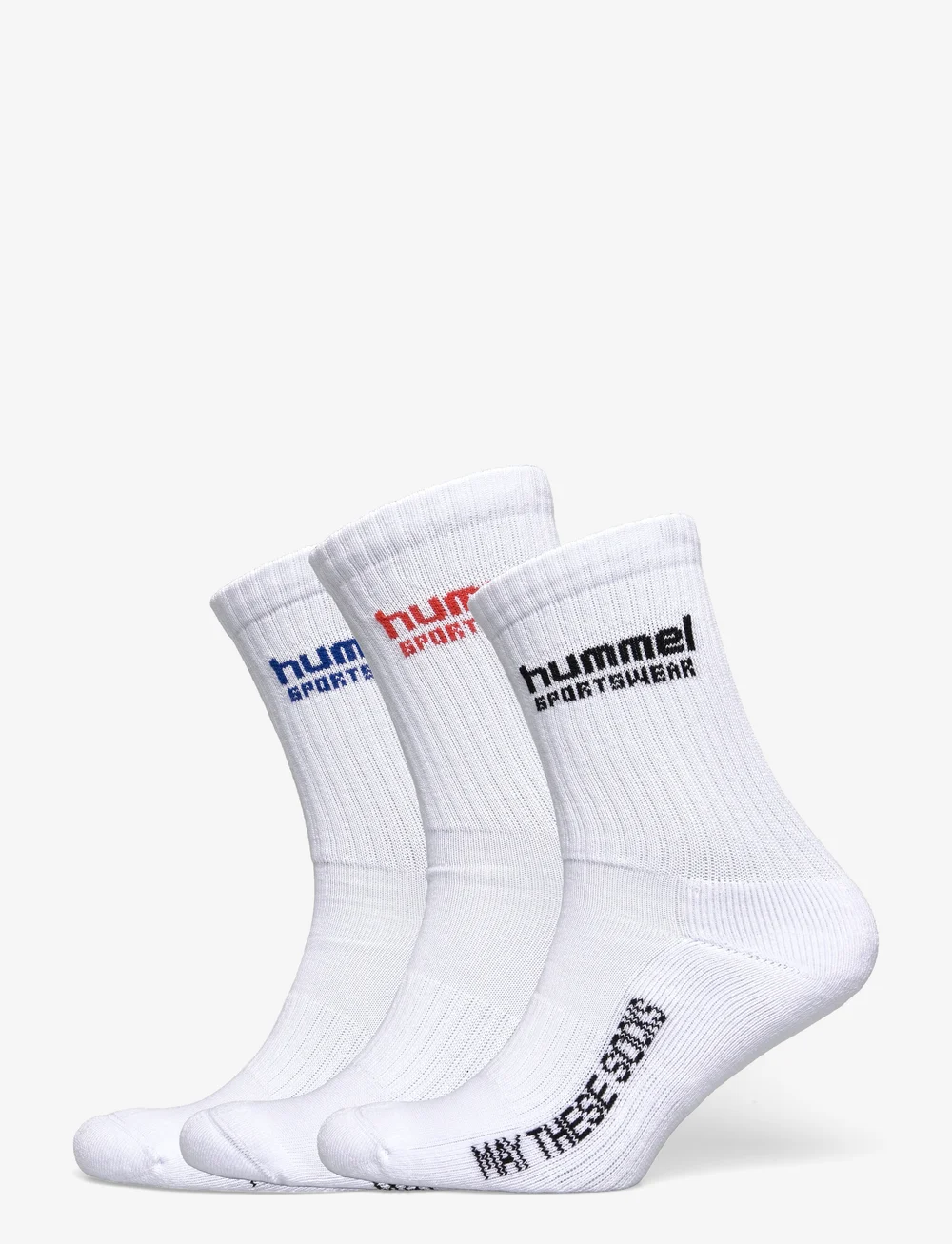 Hummel - hml3-PACK SOCKS SPORTSWEAR - chaussettes de sport - white/paprika - 0