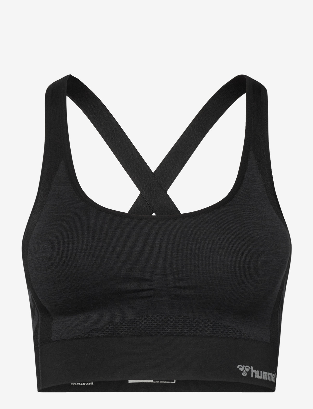 Hummel - hmlMT SHINE SEAMLESS SPORTS BRA - black melange - 0