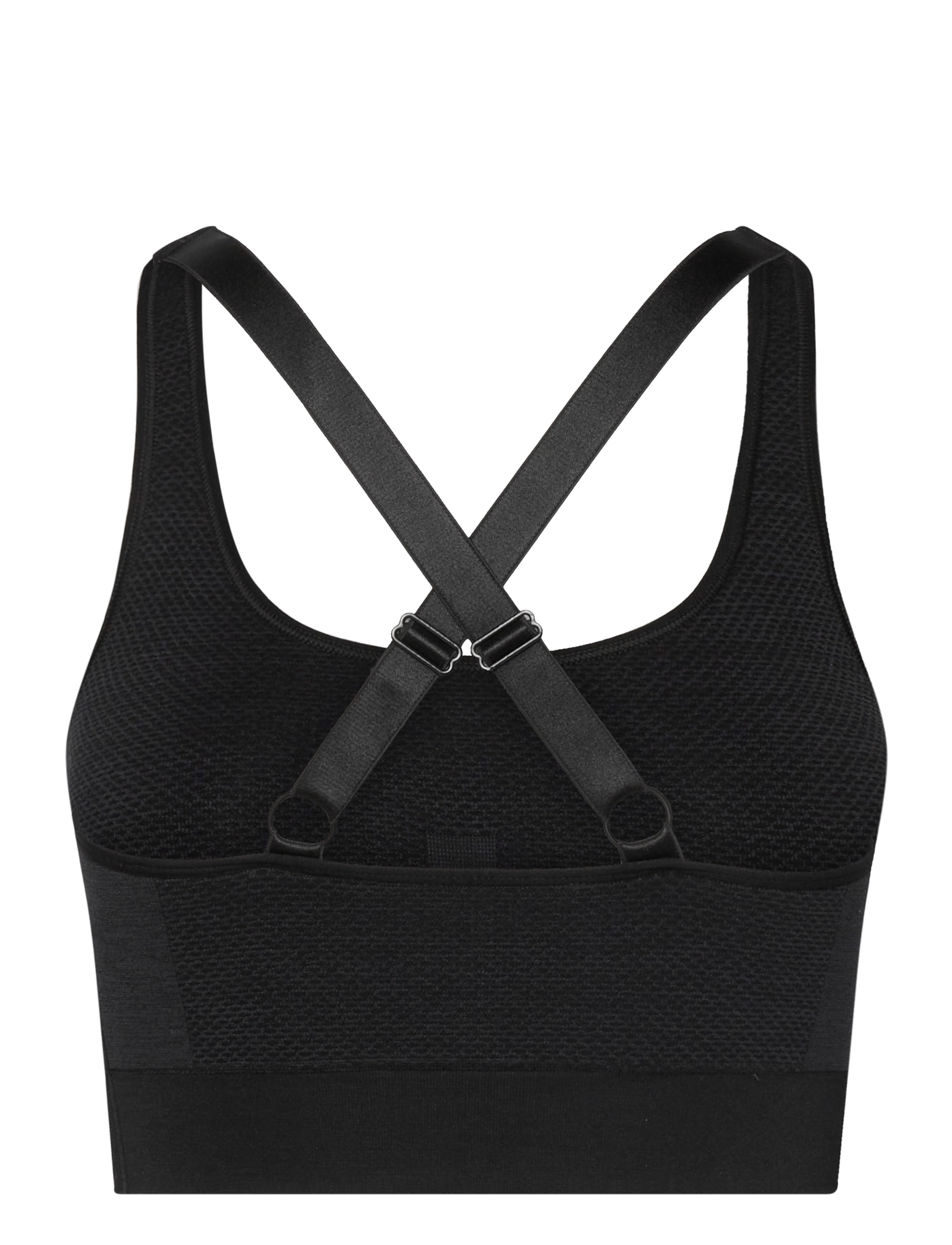 Hummel - hmlMT SHINE SEAMLESS SPORTS BRA - black melange - 1