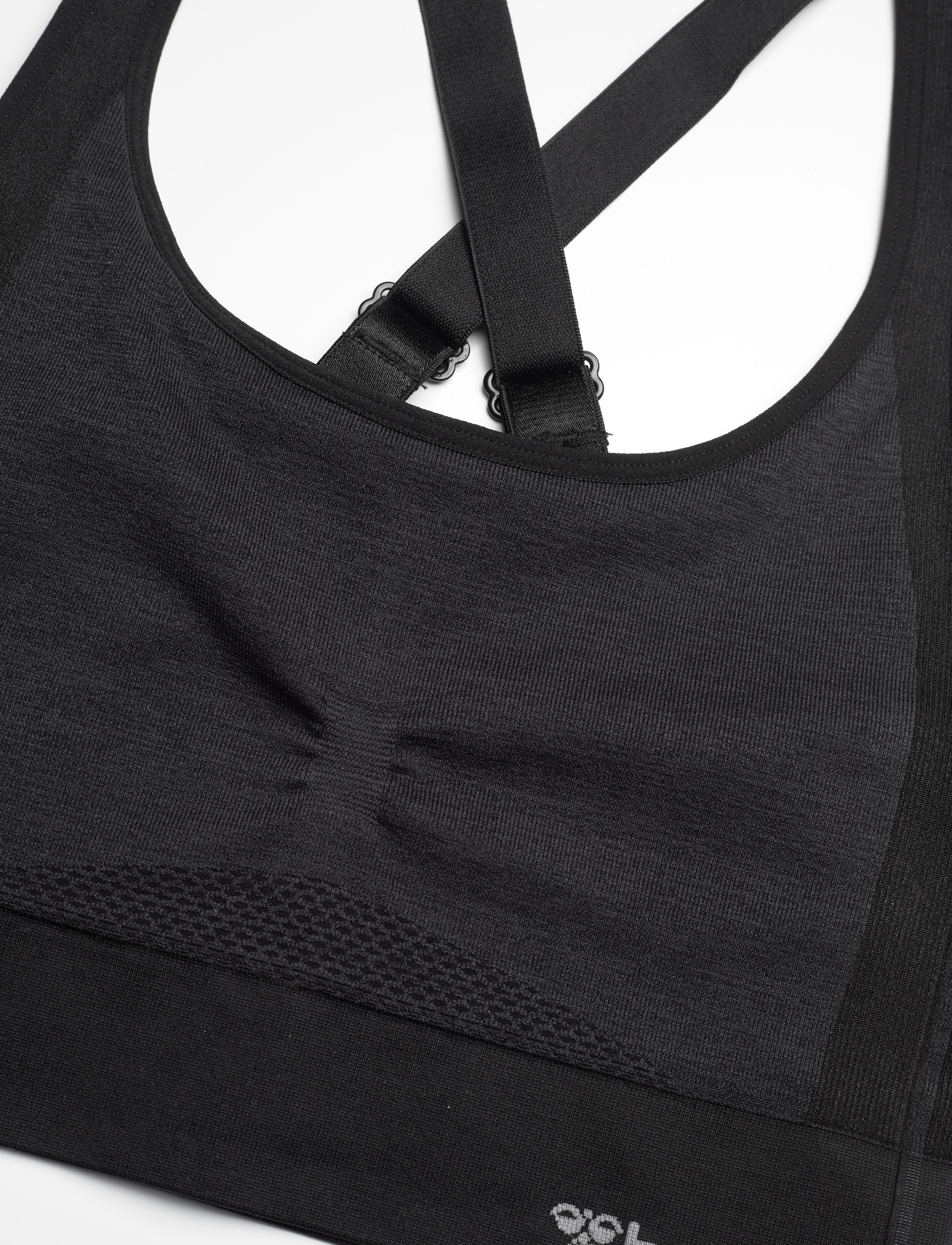 Hummel - hmlMT SHINE SEAMLESS SPORTS BRA - black melange - 2
