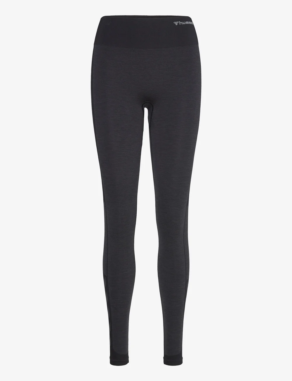 Hummel - hmlMT SHINE SEAMLESS MW TIGHTS - täispikkus - black melange - 0