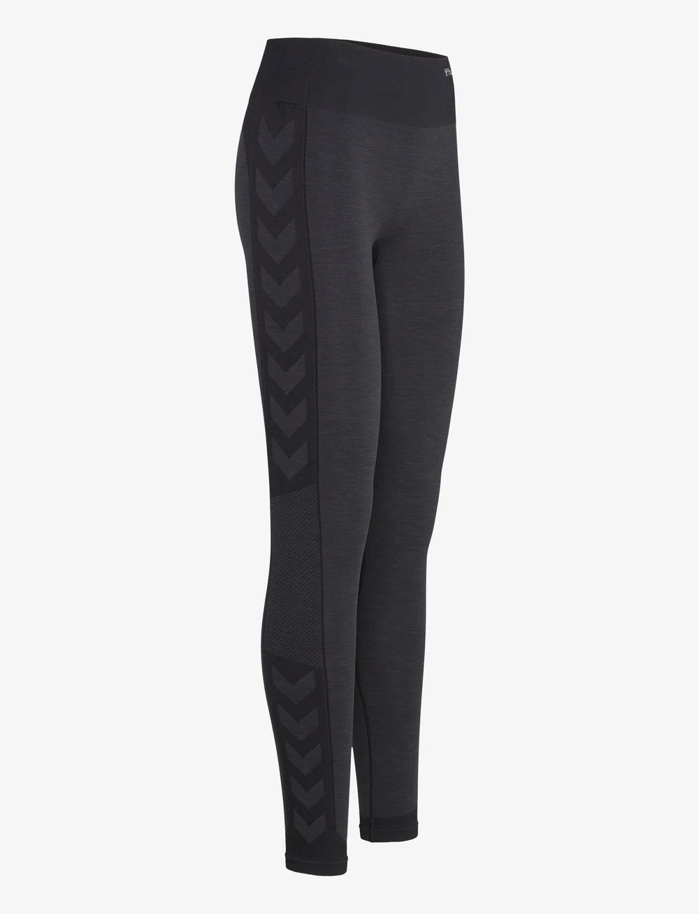 Hummel - hmlMT SHINE SEAMLESS MW TIGHTS - täispikkus - black melange - 3