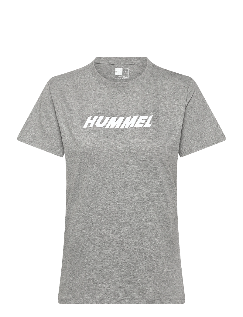 Hummel - hmlELEMENTAL LOGO COTTON TEE WOMAN - alussärgid ja t-särgid - grey melange - 0