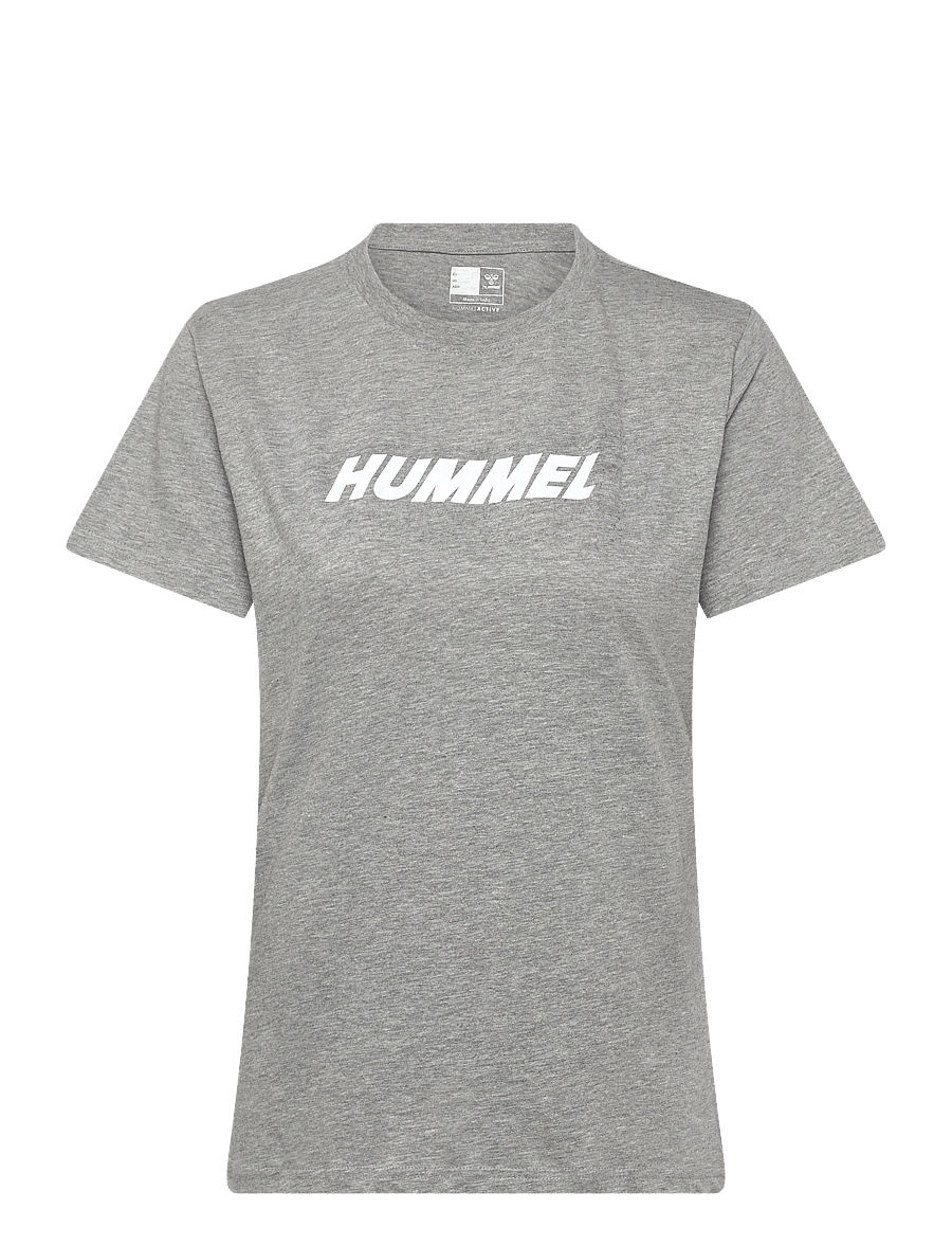 Hummel - hmlELEMENTAL LOGO COTTON TEE WOMAN - grey melange - 0