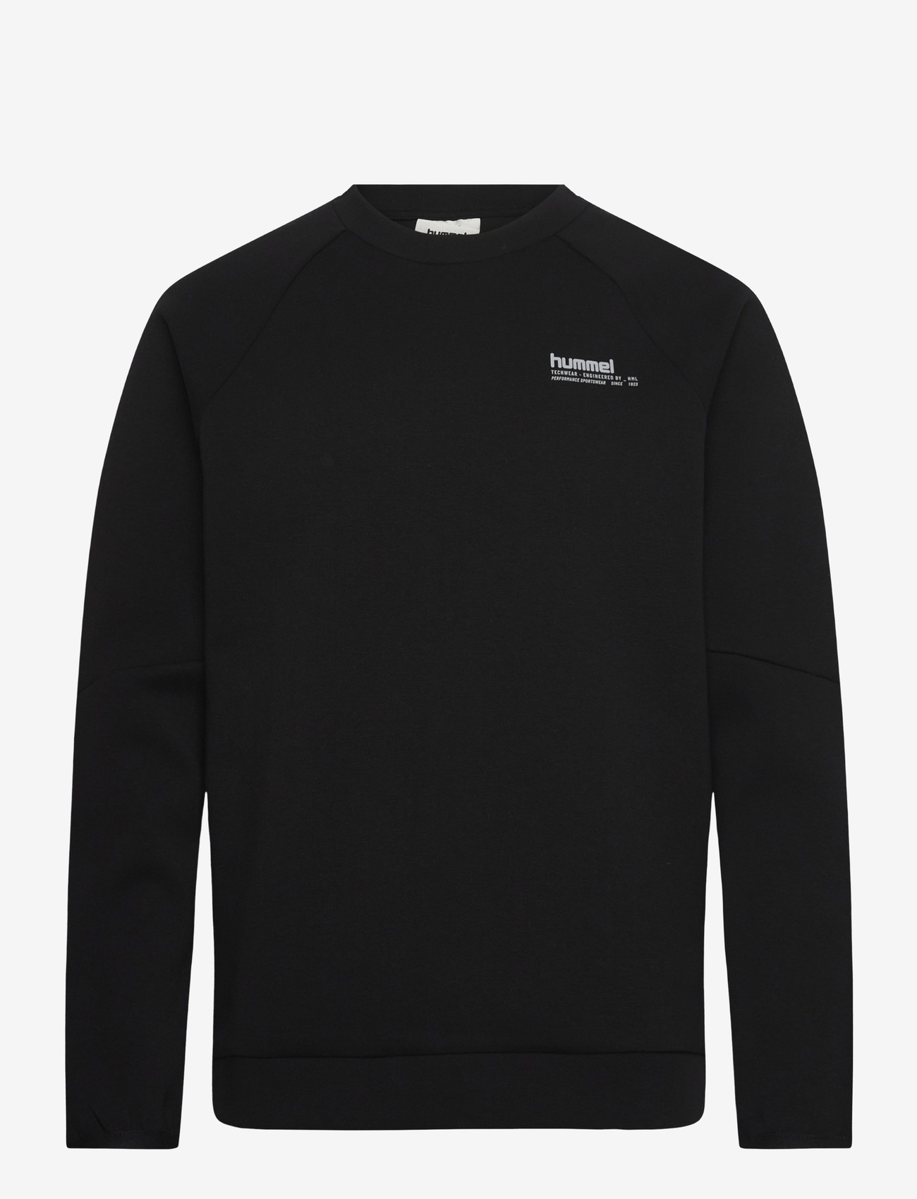 Hummel - hmlTECH FLEECE REGULAR CREW - bluzy i swetry - black - 0
