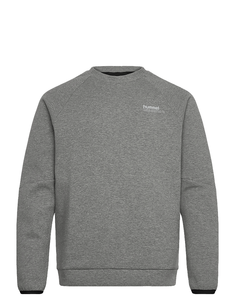 Hummel - hmlTECH FLEECE REGULAR CREW - oberteile - grey melange - 0