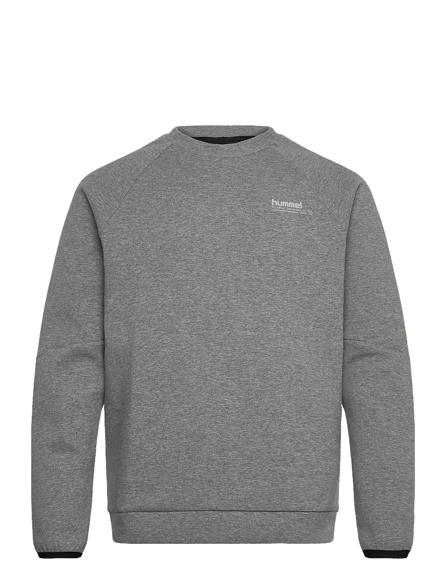 Hummel - hmlTECH FLEECE REGULAR CREW - oberteile - grey melange - 0
