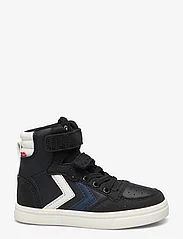 Hummel - SLIMMER STADIL LEATHER HIGH JR - sneakers med høyt skaft - black/blue - 1