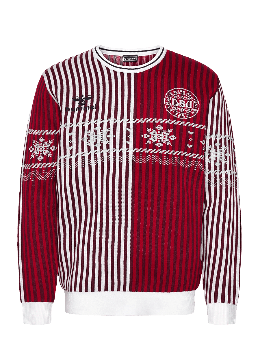 Hummel - DBU CHRISTMAS SWEATER 23 - sweatshirts - white - 0