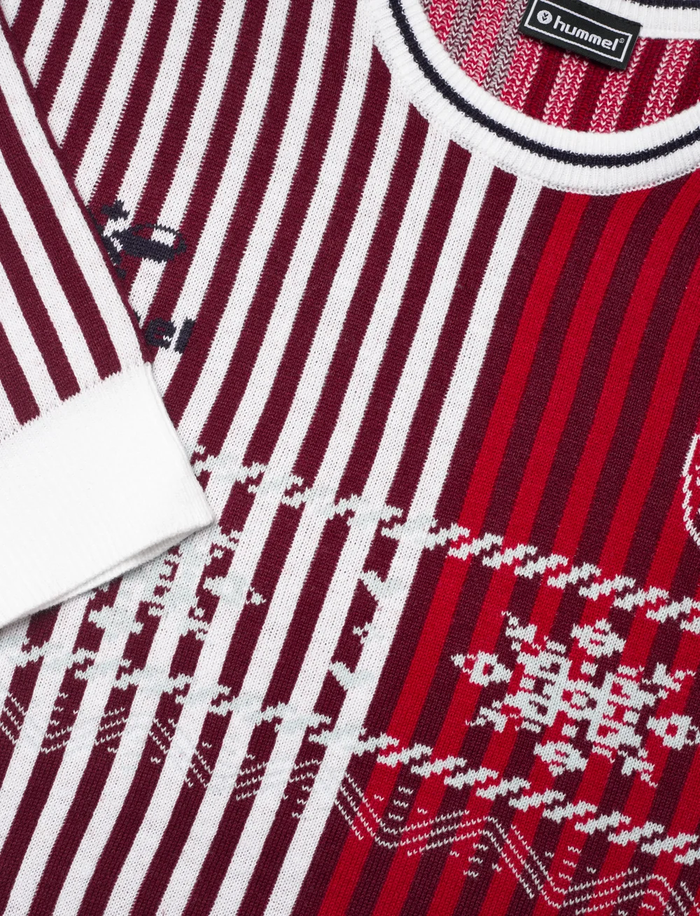 Hummel - DBU CHRISTMAS SWEATER 23 - sweatshirts - white - 2