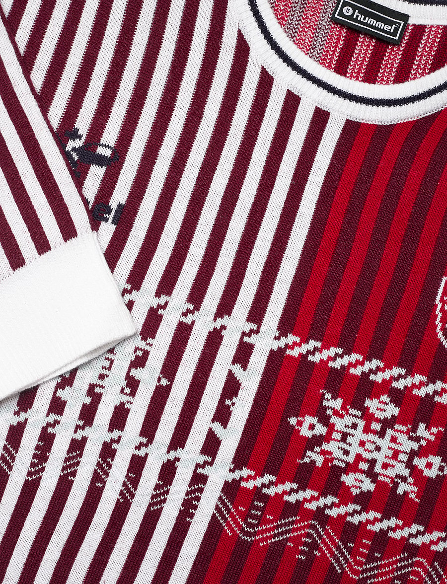 Hummel - DBU CHRISTMAS SWEATER 23 - sweatshirts - white - 2