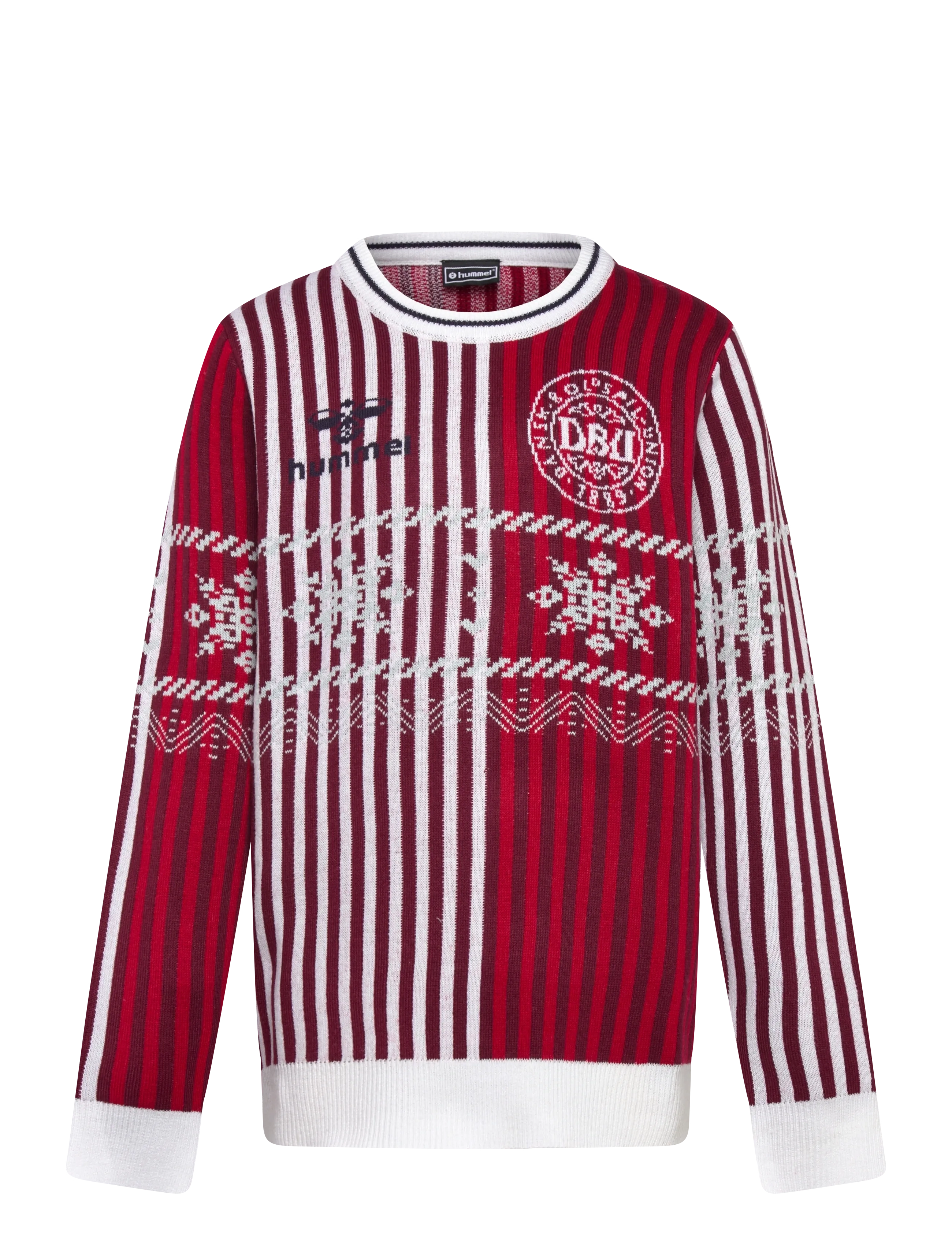Hummel DBU CHRISTMAS SWEATER 23 KIDS - Strickmode - WHITE / red