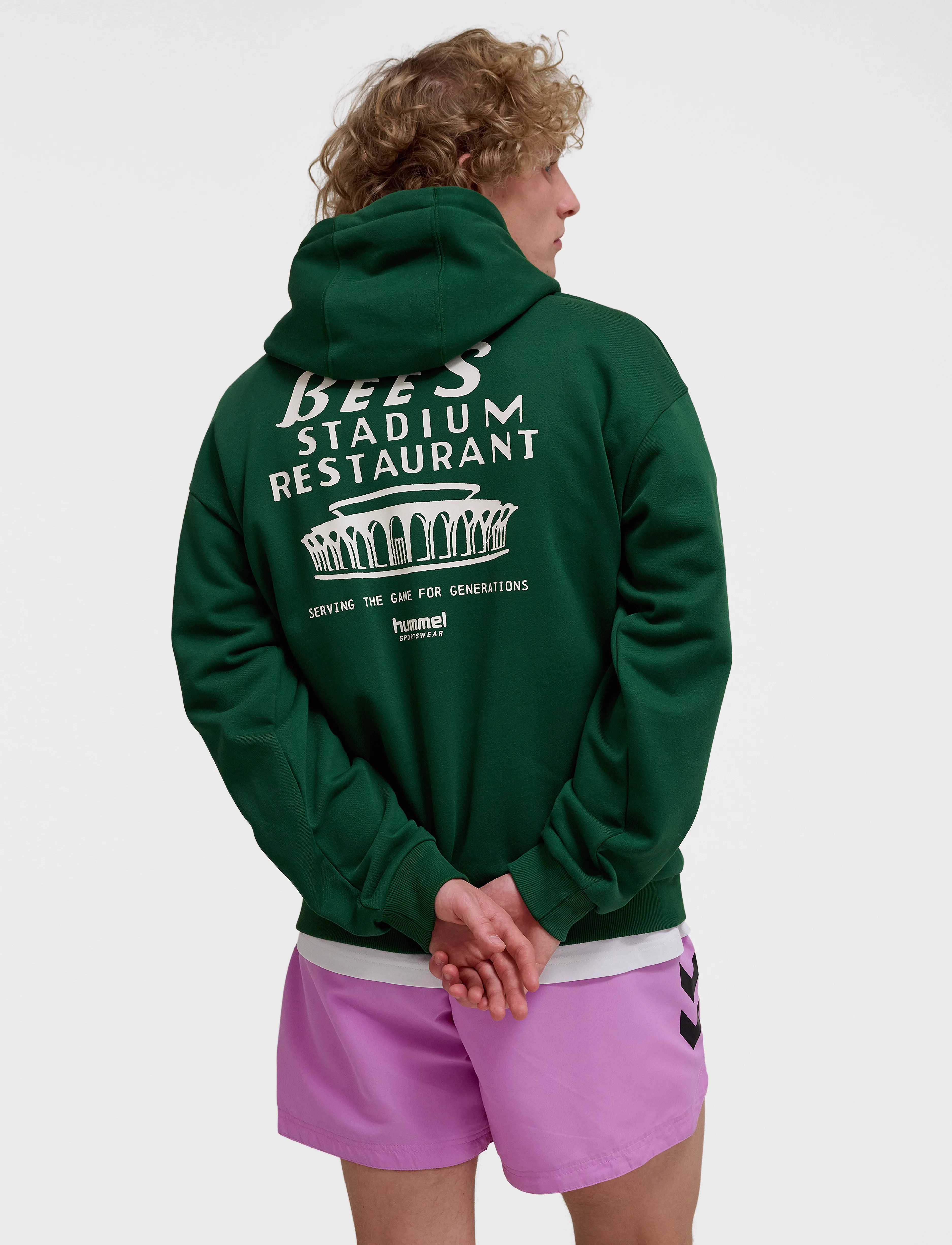 Hummel Hmlloose Hoodie Bees Stadium, S, Green, Sport Sweatshirts & Hoodies > Sport Hoodies, Herre