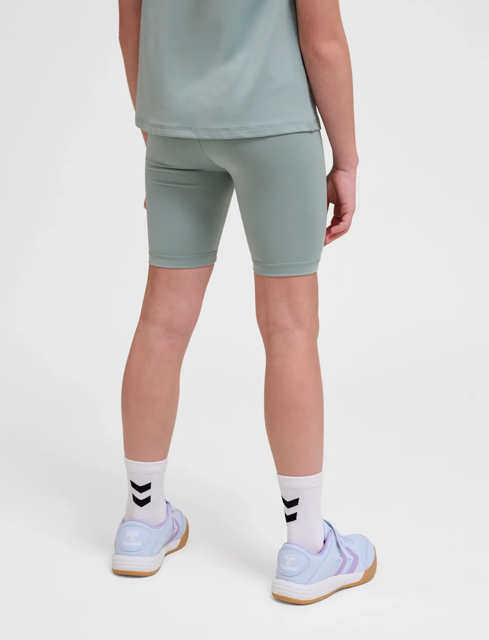 Hummel - hmlLUNA TIGHTS SHORTS - running & training tights - iceberg green - 4