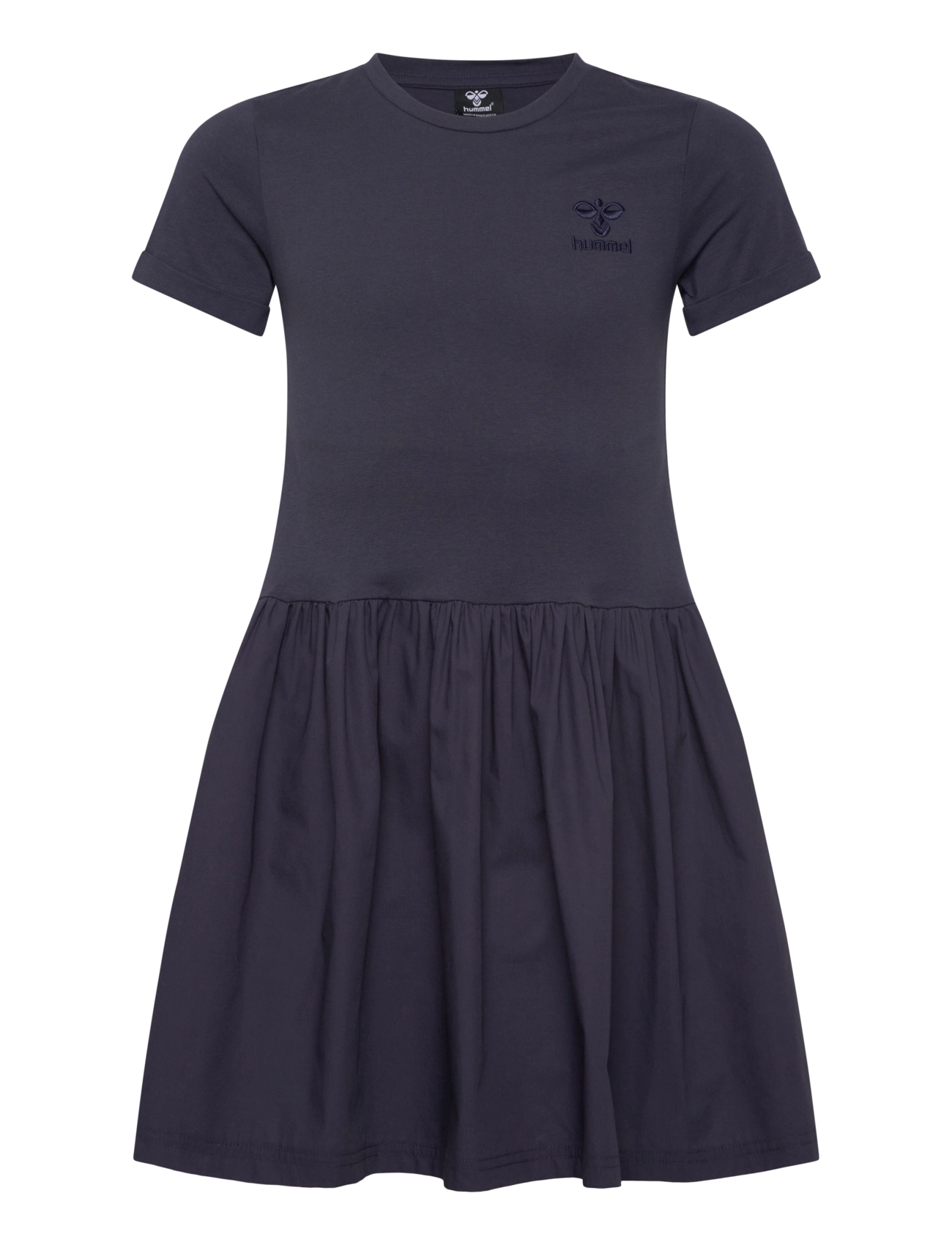 Hummel Hmlmaria Dress S/S, 116, Casual Dresses, Marineblau - Short-sleeved Kinder