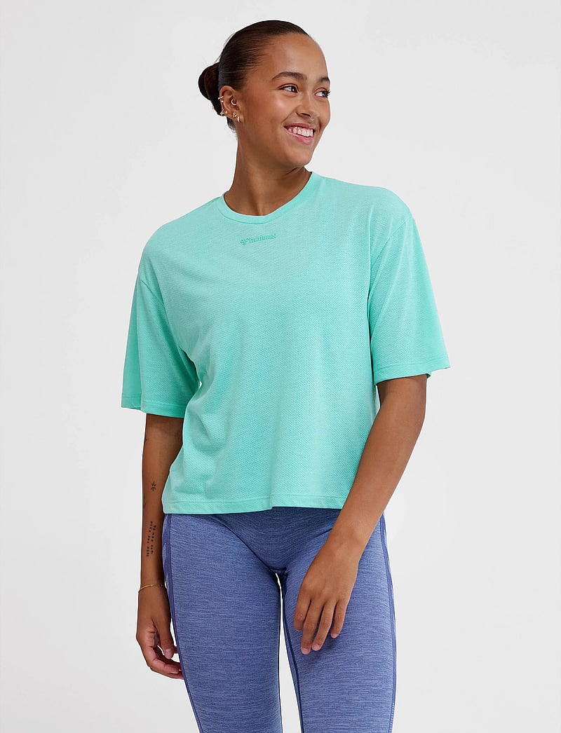 Hummel - hmlMT VANJA BOXY SHORT T-SHIRT - t-shirts - pool blue - 2