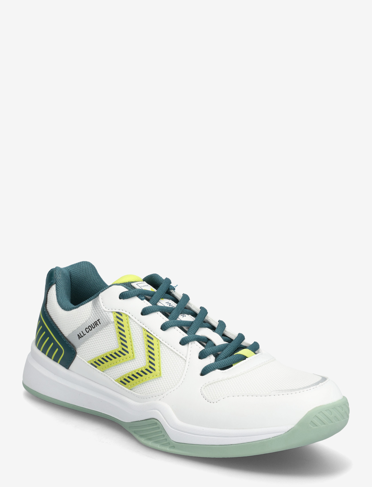 Hummel - ALL COURT - indoor sports shoes - white/green/yellow - 0