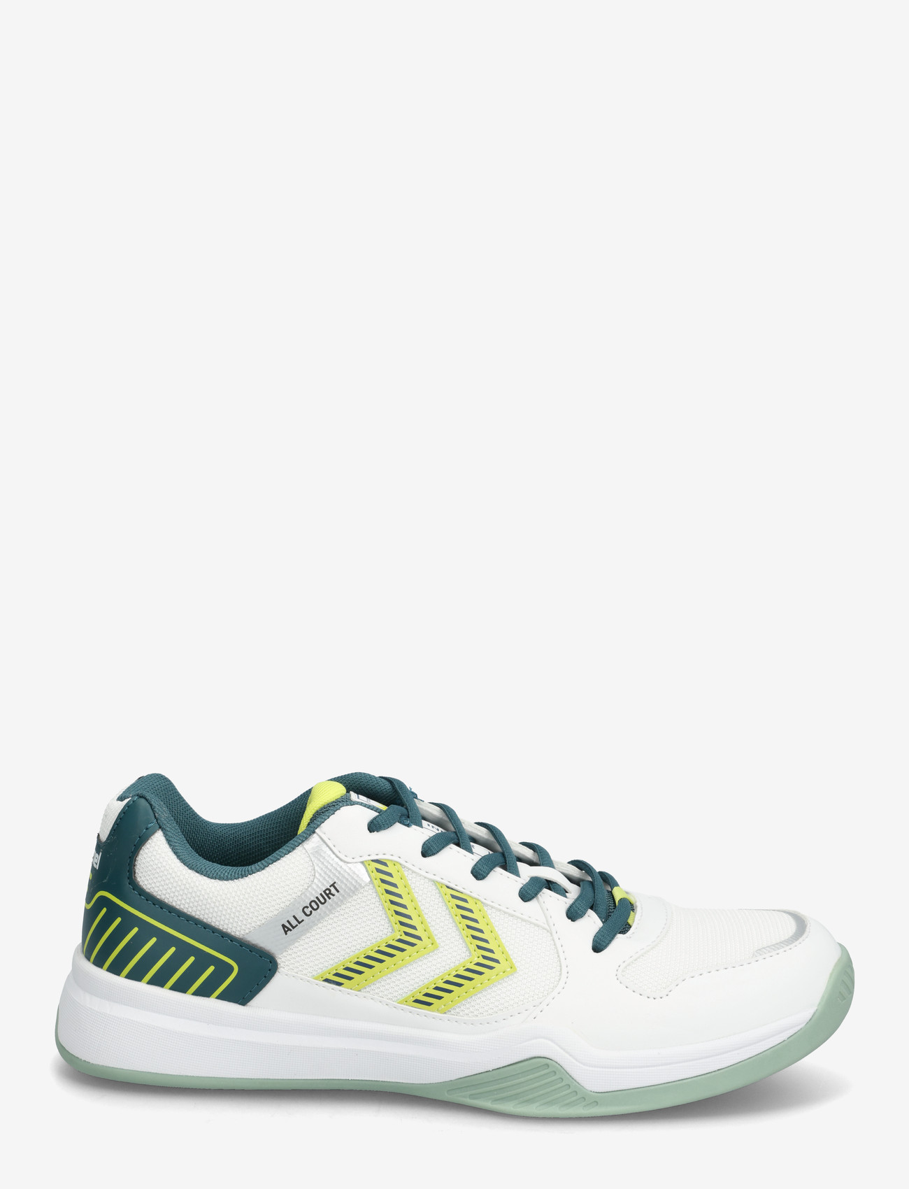 Hummel - ALL COURT - indoor sports shoes - white/green/yellow - 1