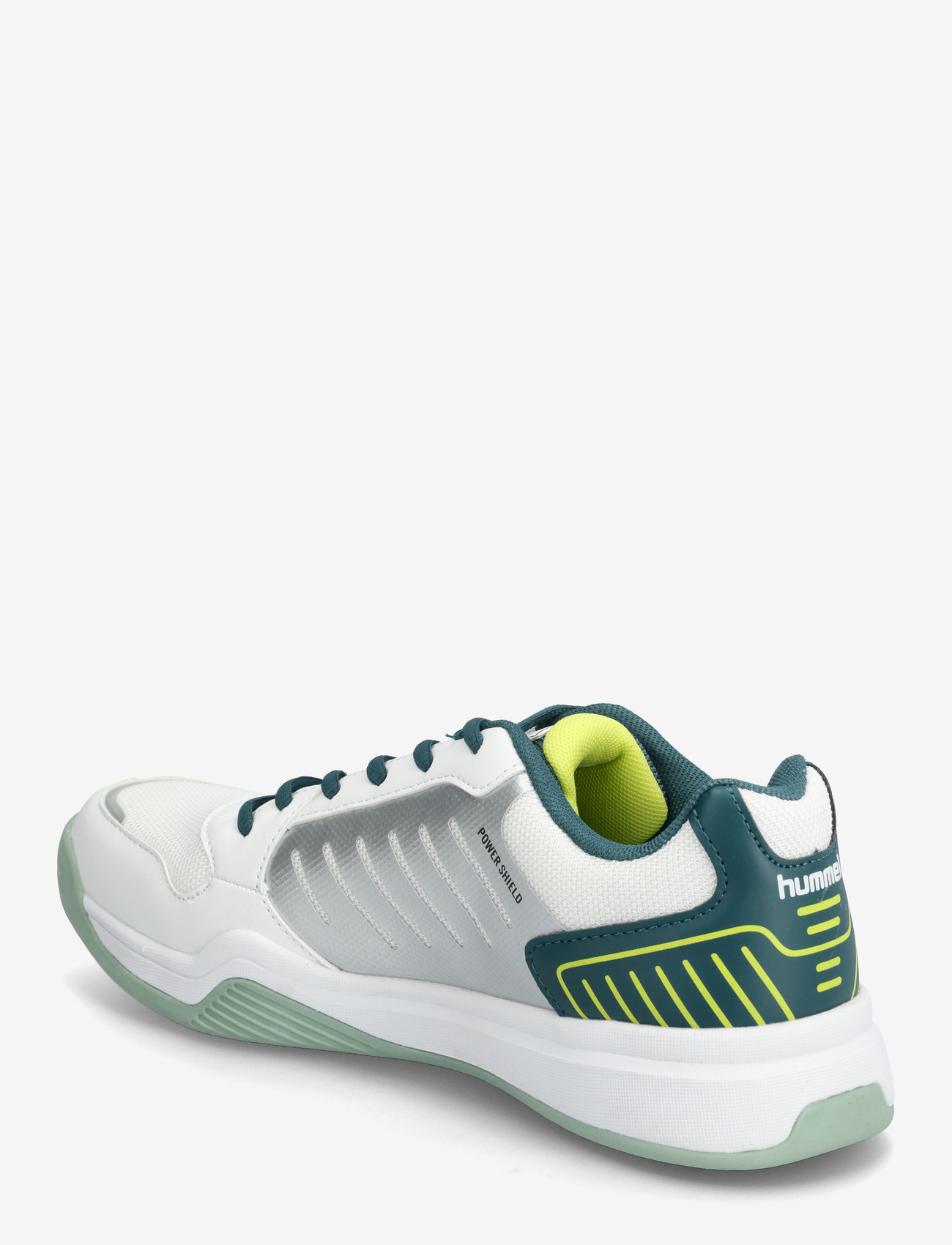 Hummel - ALL COURT - indoor sports shoes - white/green/yellow - 2
