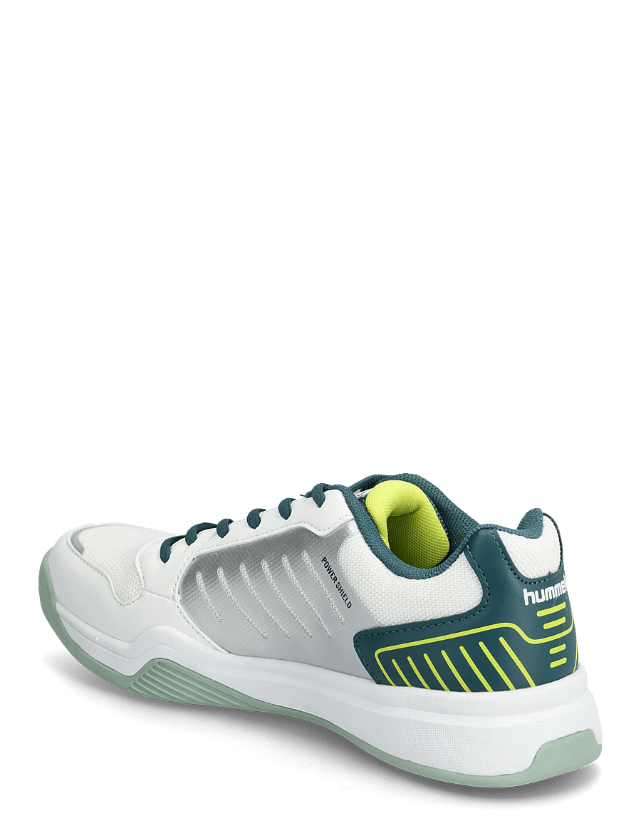 Hummel - ALL COURT - siseruumide spordijalatsid - white/green/yellow - 2