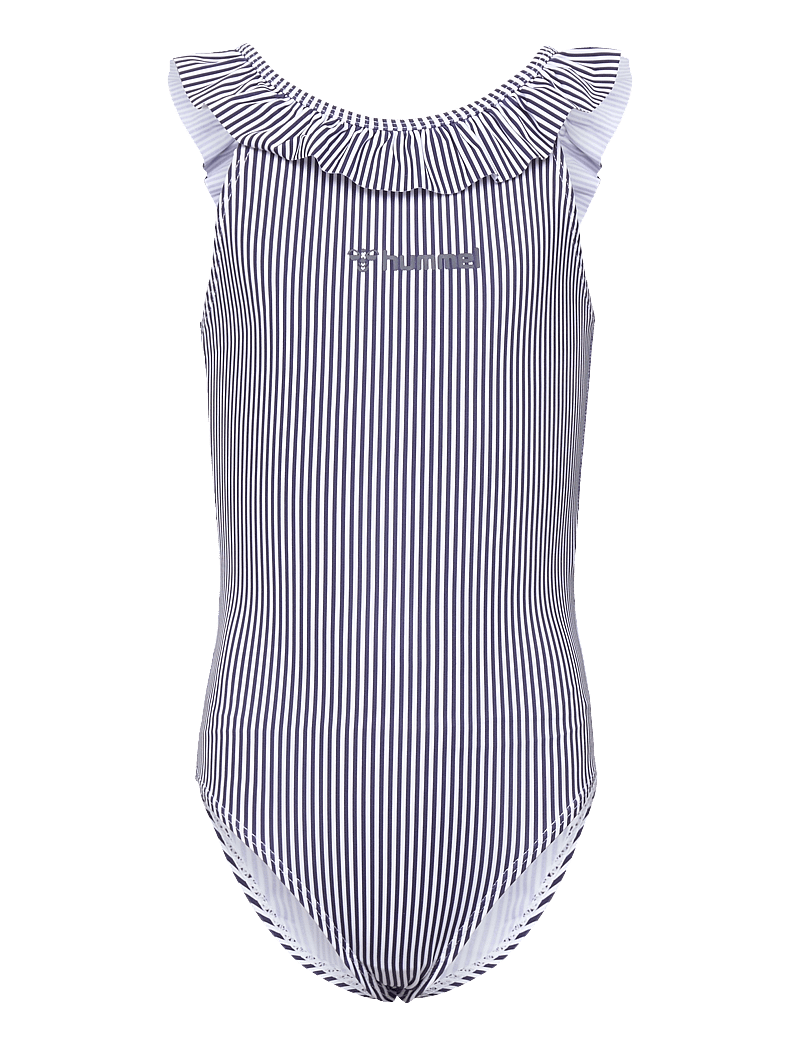 Hummel - hmlFRILLI SWIMSUIT - badeanzüge - navy blazer/bright white - 0