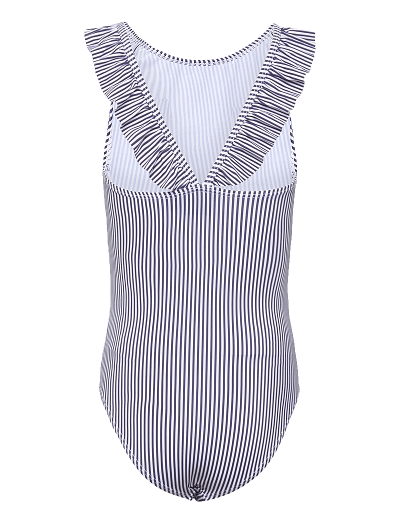 Hummel - hmlFRILLI SWIMSUIT - badeanzüge - navy blazer/bright white - 1