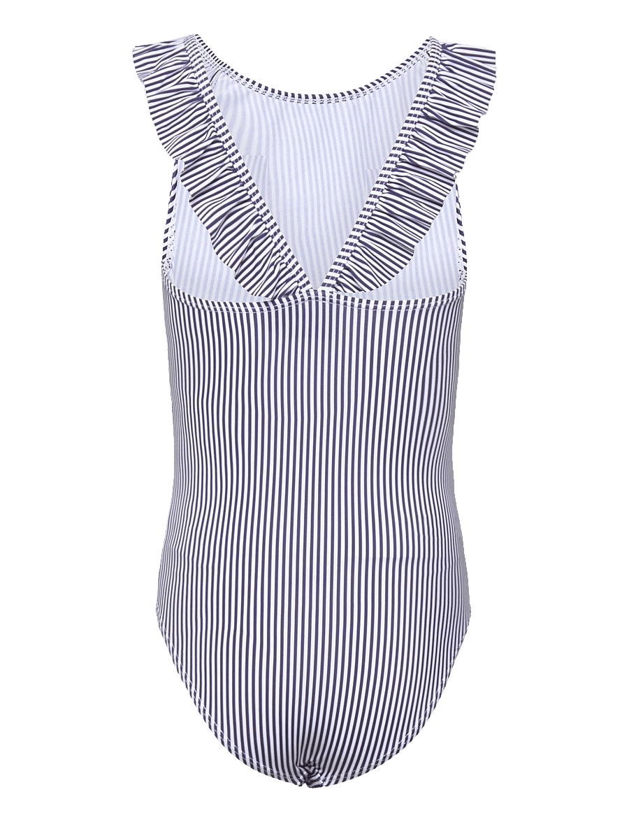 Hummel - hmlFRILLI SWIMSUIT - badeanzüge - navy blazer/bright white - 1