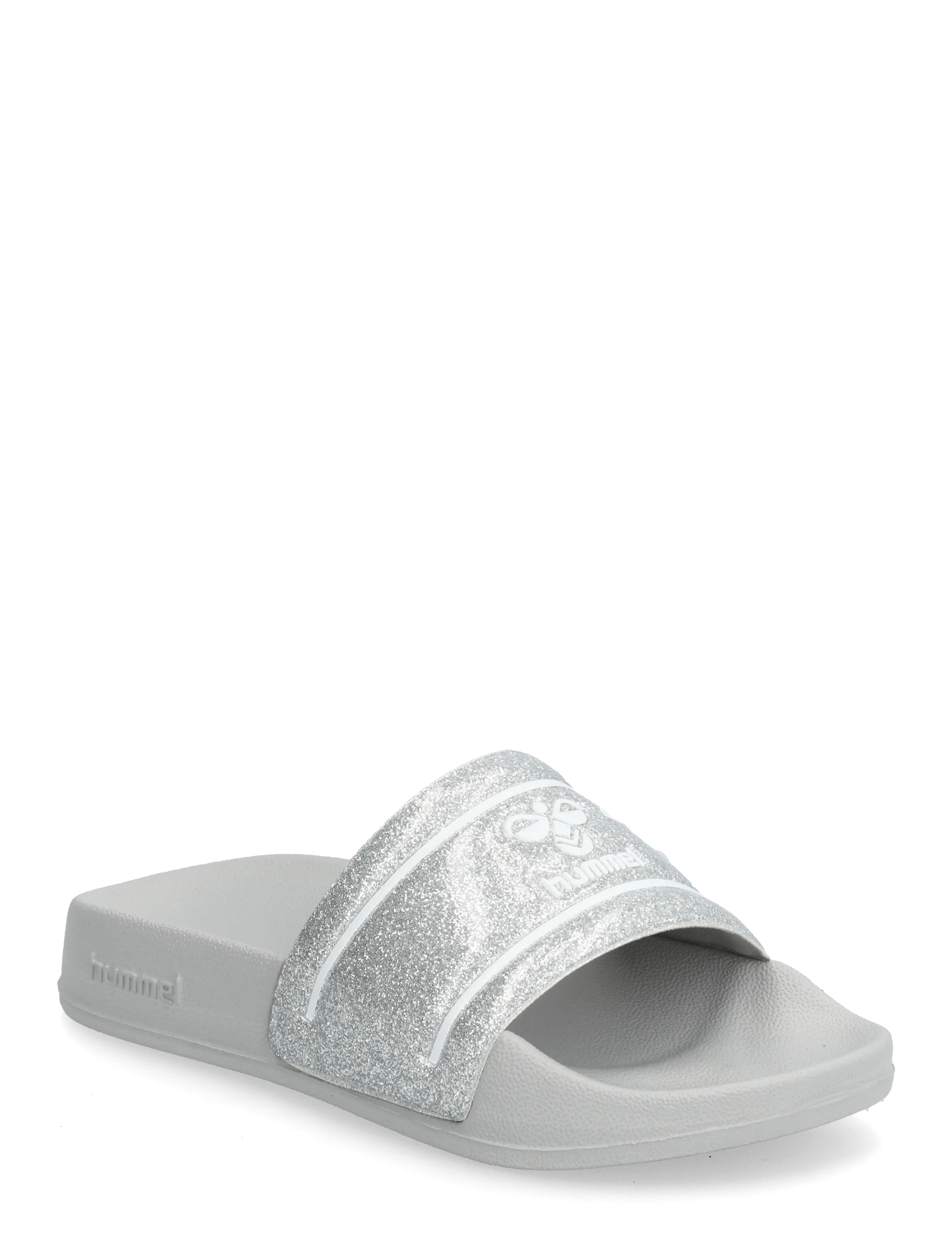 Hummel POOL SLIDE GLITTER JR - Beliebte Marken - LUNAR ROCK / silver
